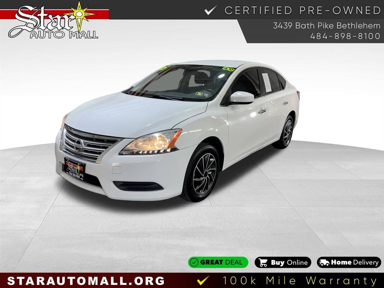 2015 Nissan Sentra SV — Sedan — 48,509 mi — Bethlehem, PA
