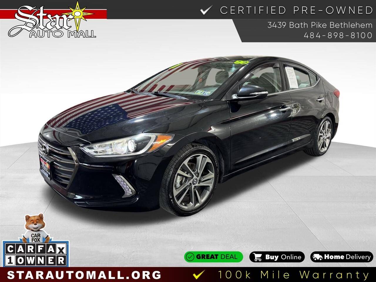 2017 Hyundai Elantra Limited — Sedan — 72,251 mi — Bethlehem, PA
