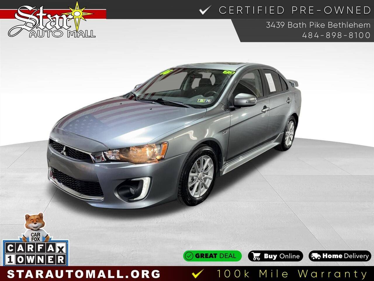 2016 Mitsubishi Lancer ES — Sedan — 73,197 mi — Bethlehem, PA