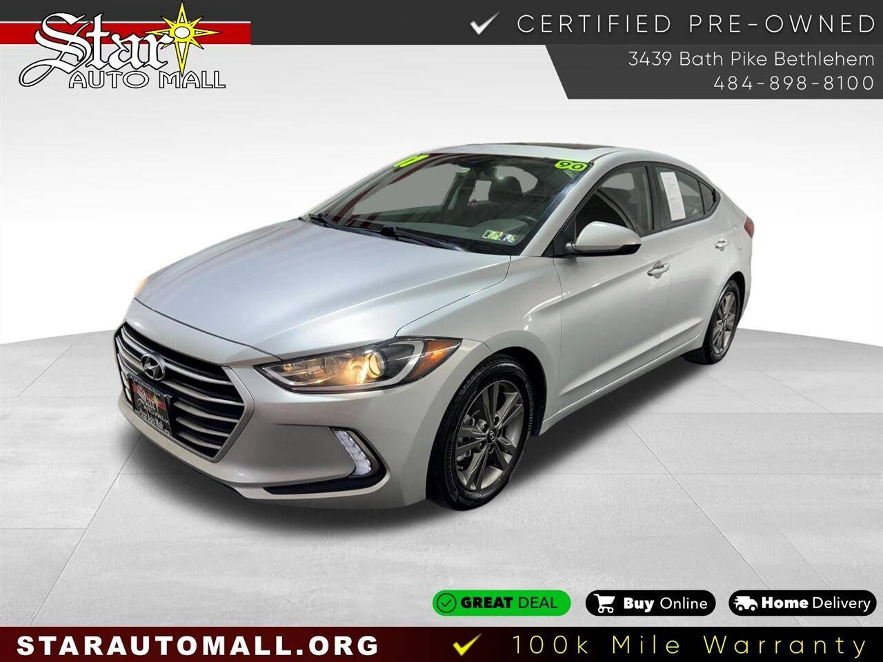 2017 Hyundai Elantra Value Edition — Sedan — 89,685 mi — Bethlehem, PA