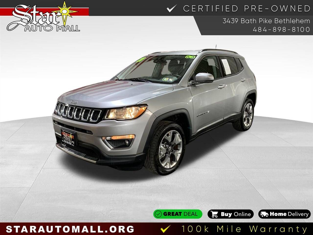 2021 Jeep Compass Limited — SUV — 63,262 mi — Bethlehem, PA