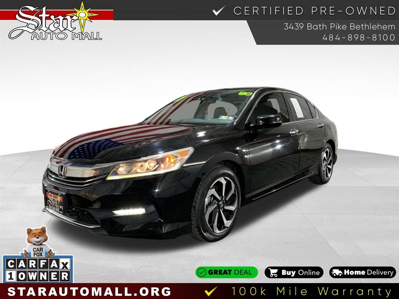 2017 Honda Accord EX-L — Sedan — 78,067 mi — Bethlehem, PA
