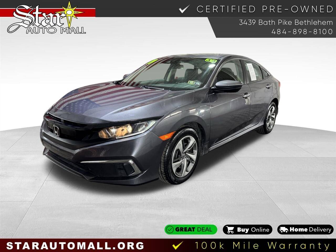 2019 Honda Civic LX — Sedan — 34,135 mi — Bethlehem, PA