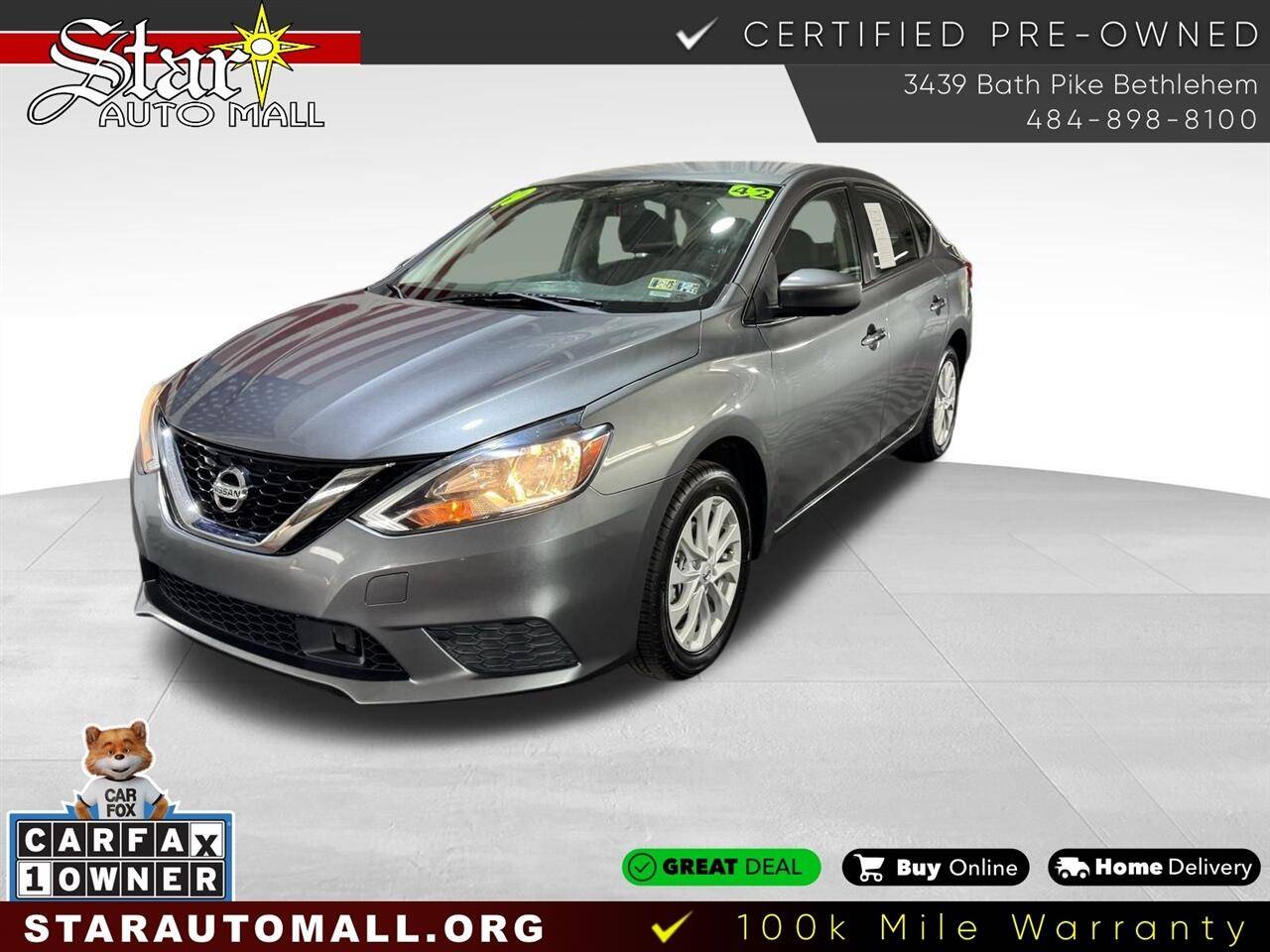 2019 Nissan Sentra SV — Sedan — 41,956 mi — Bethlehem, PA
