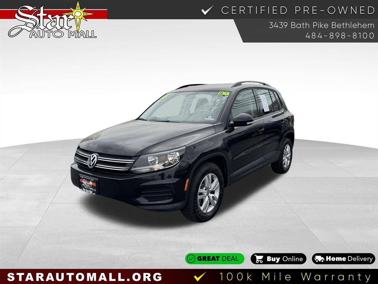 2016 Volkswagen Tiguan S — SUV — 87,124 mi — Bethlehem, PA
