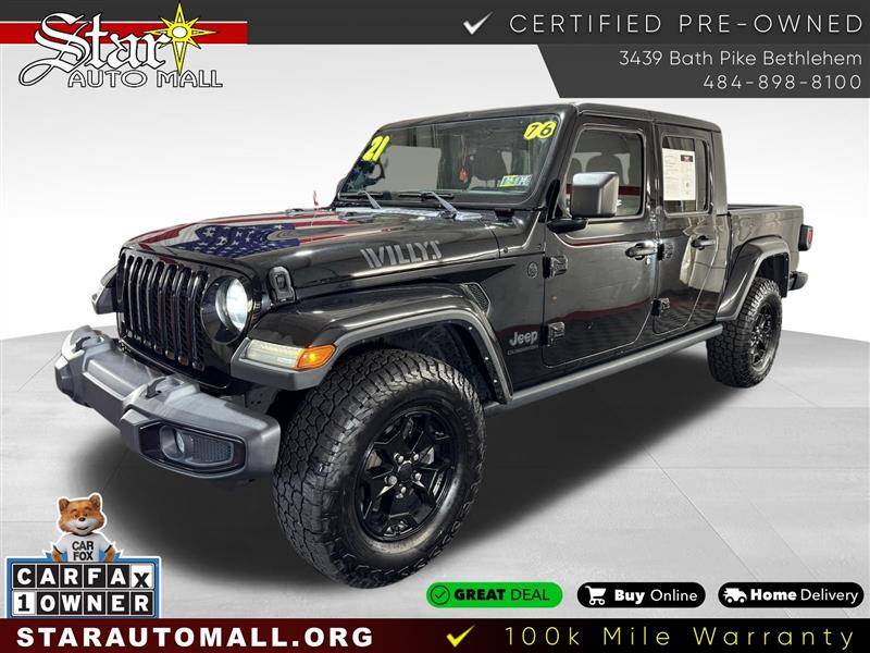 2021 Jeep Gladiator Willys — Pickup Truck — 76,363 mi — Bethlehem, PA