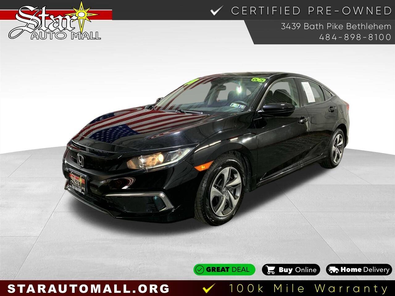 2020 Honda Civic LX — Sedan — 65,380 mi — Bethlehem, PA