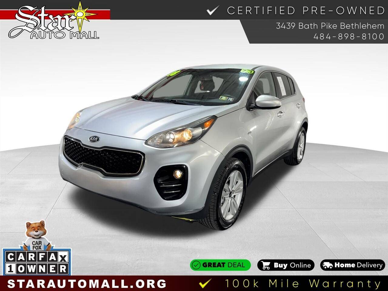 2018 Kia Sportage LX — SUV — 72,902 mi — Bethlehem, PA
