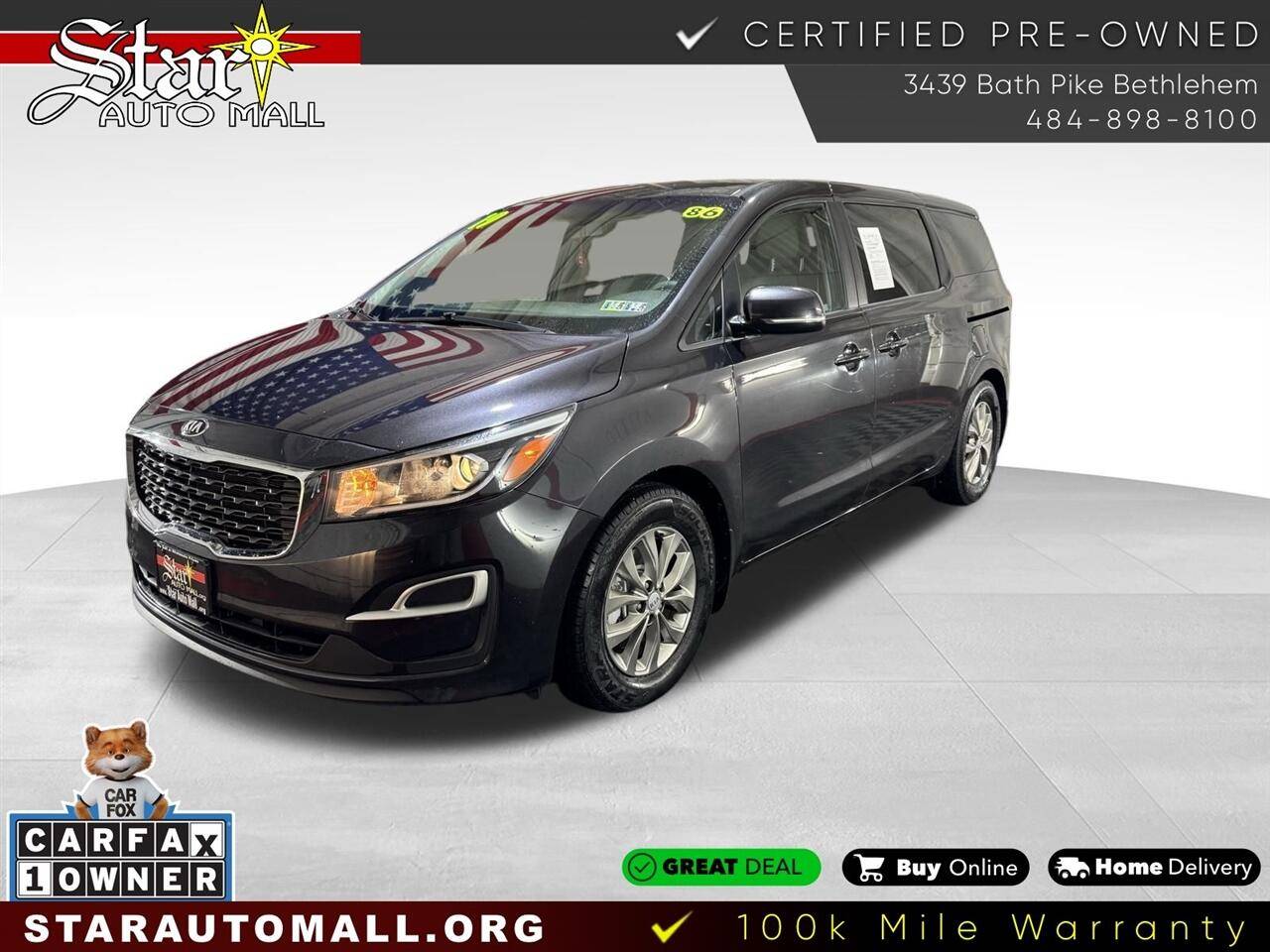 2019 Kia Sedona LX — Minivan — 86,302 mi — Bethlehem, PA