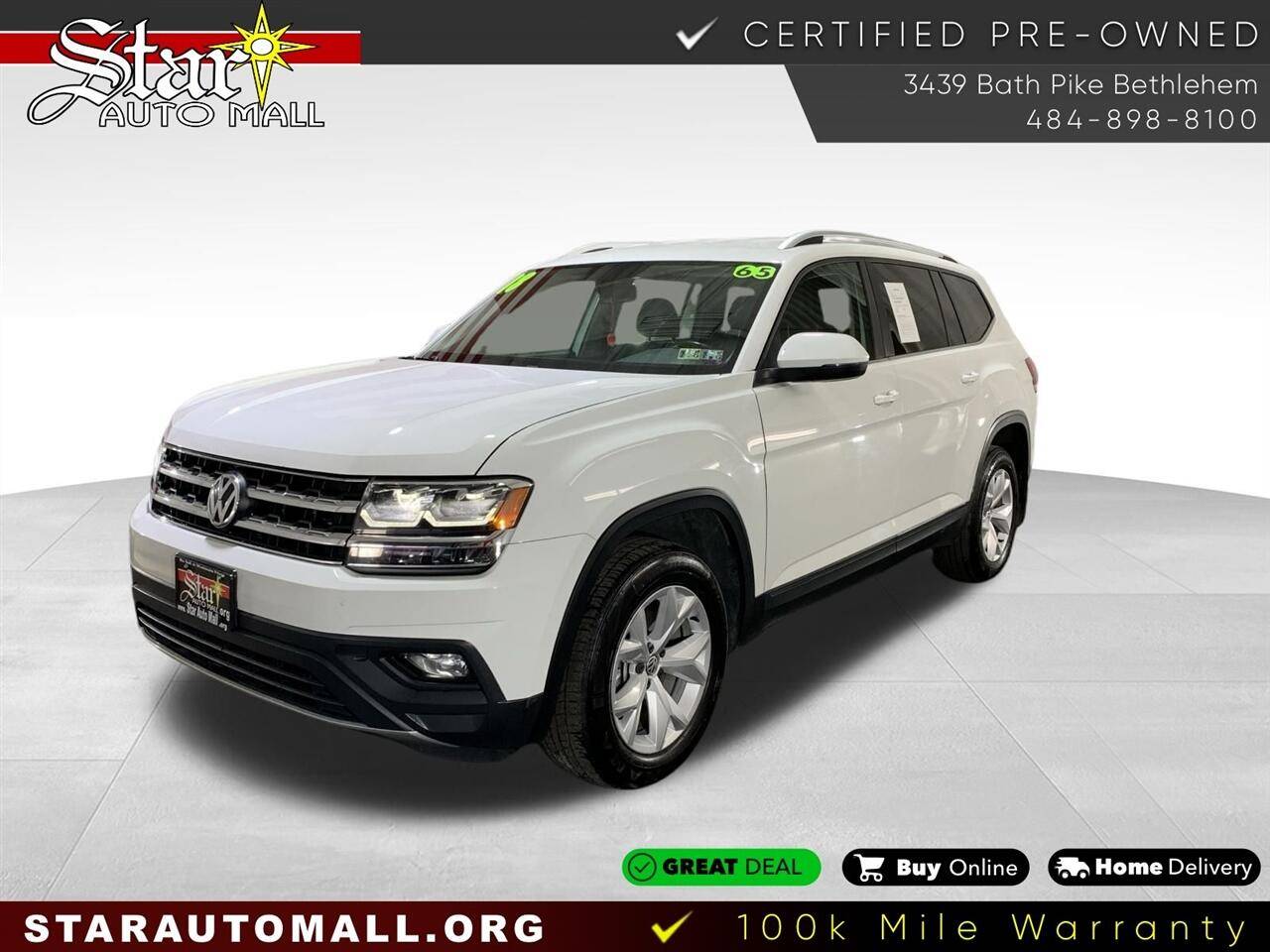 2018 Volkswagen Atlas SE — SUV — 64,805 mi — Bethlehem, PA