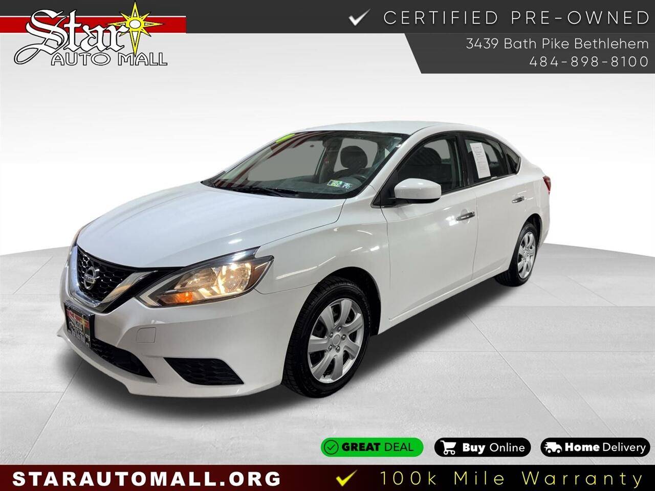2019 Nissan Sentra S — Sedan — 123,119 mi — Bethlehem, PA