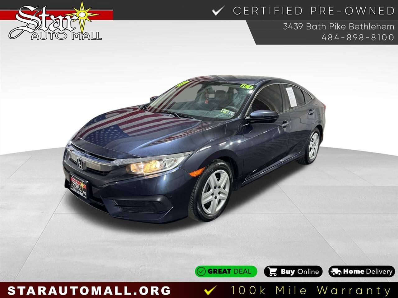2017 Honda Civic LX — Sedan — 81,359 mi — Bethlehem, PA