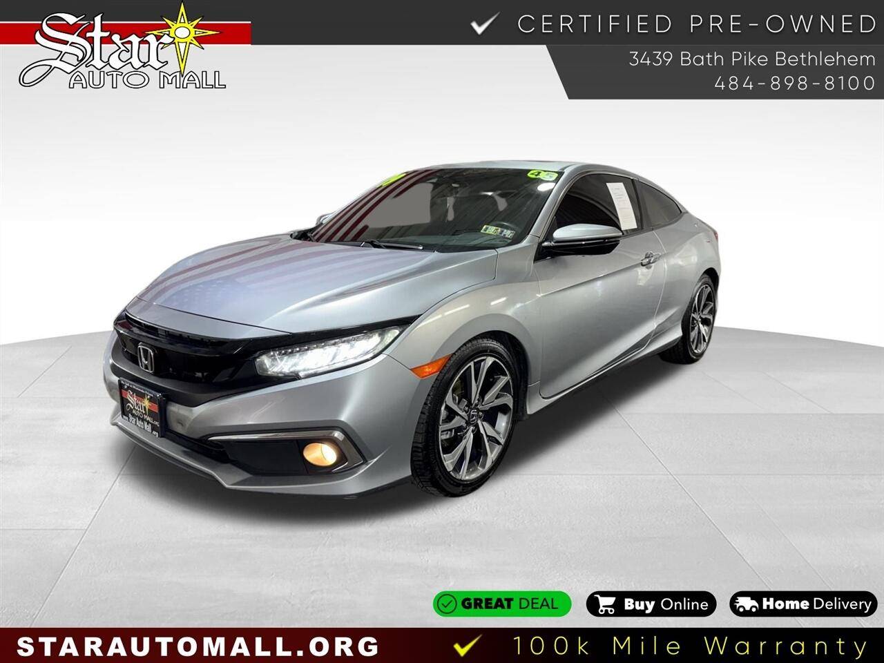 2019 Honda Civic Touring — Coupe — 45,316 mi — Bethlehem, PA