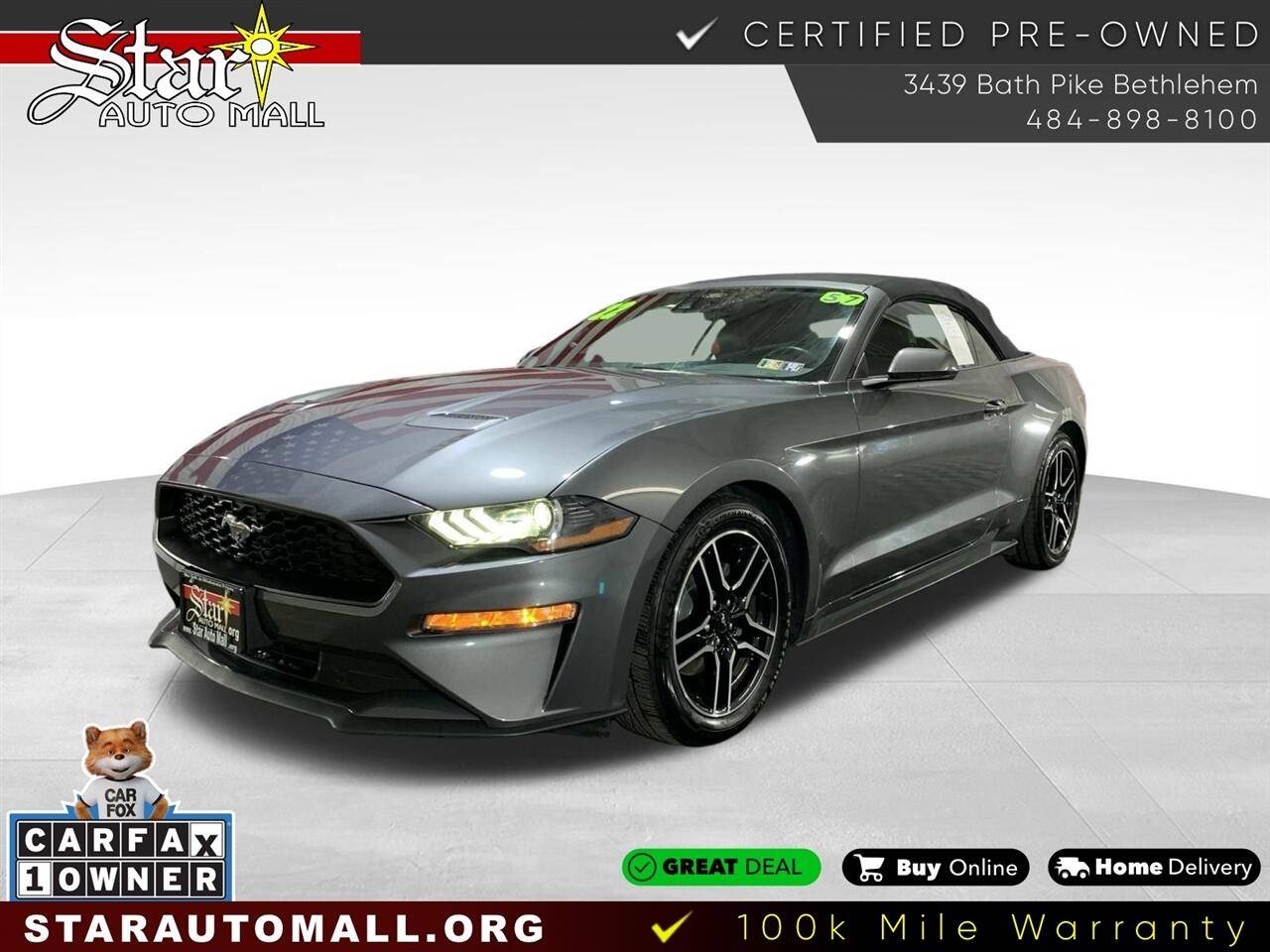 2022 Ford Mustang EcoBoost — Convertible — 57,133 mi — Bethlehem, PA