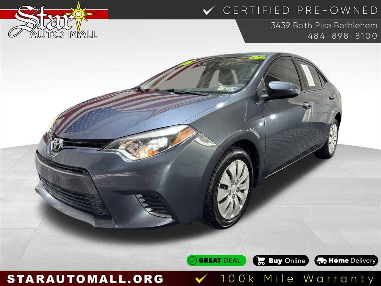 2015 Toyota Corolla L — Sedan — 82,651 mi — Bethlehem, PA