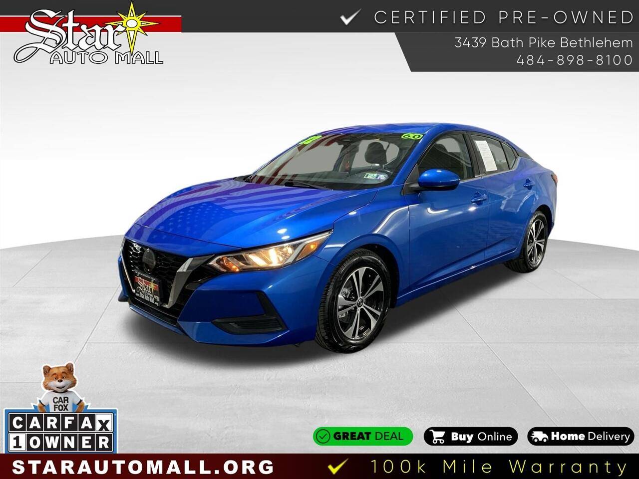 2022 Nissan Sentra SV — Sedan — 60,279 mi — Bethlehem, PA