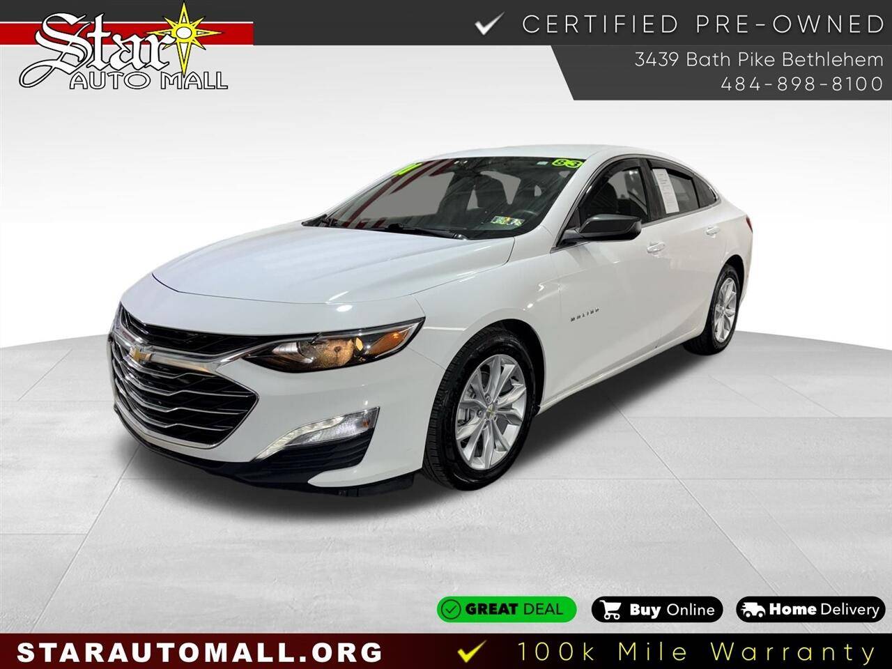 2021 Chevrolet Malibu LT — Sedan — 82,856 mi — Bethlehem, PA