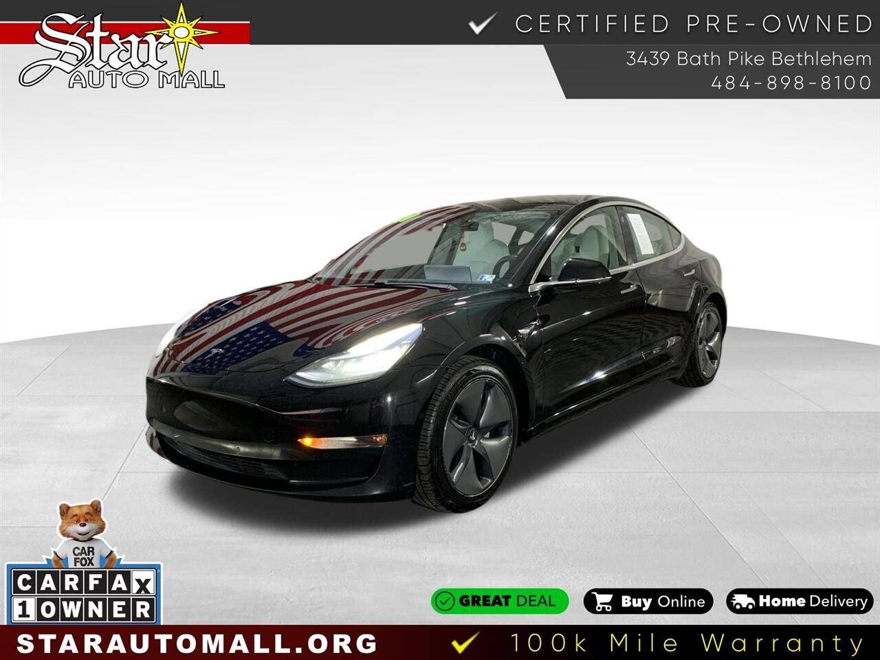 2019 Tesla Model 3 Long Range — Sedan — 104,509 mi — Bethlehem, PA