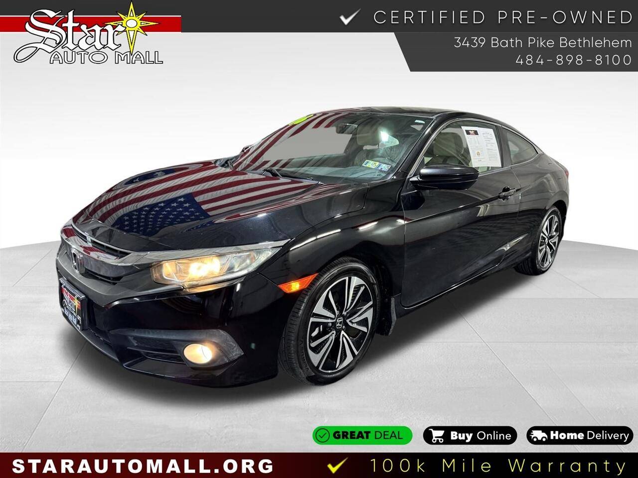 2016 Honda Civic EX-T — Coupe — 105,183 mi — Bethlehem, PA