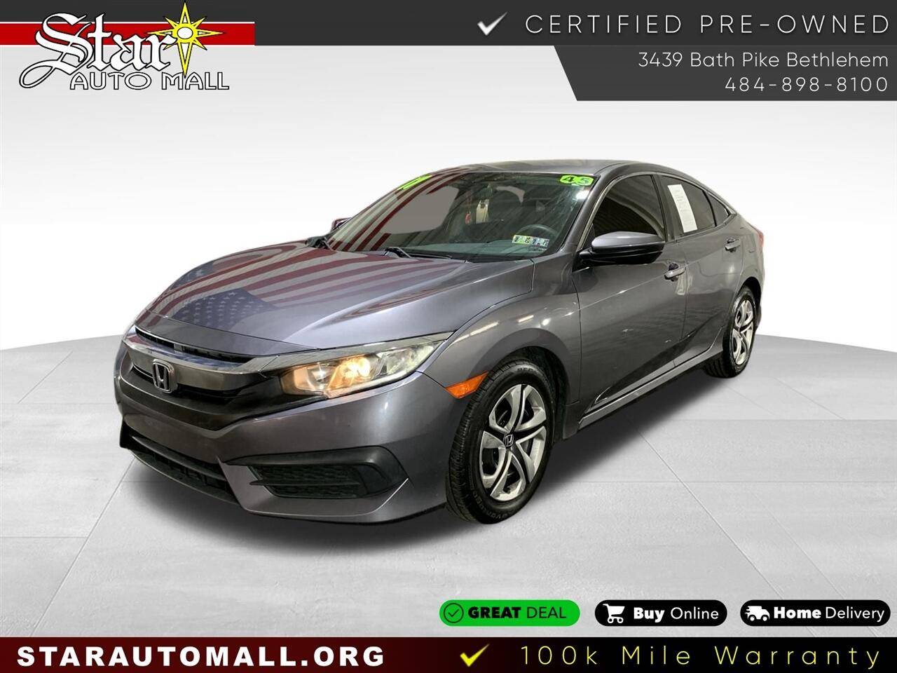 2017 Honda Civic LX — Sedan — 44,979 mi — Bethlehem, PA