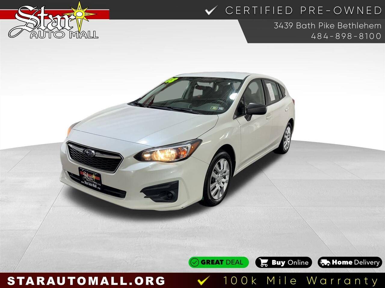 2018 Subaru Impreza 2.0i — Hatchback — 101,673 mi — Bethlehem, PA