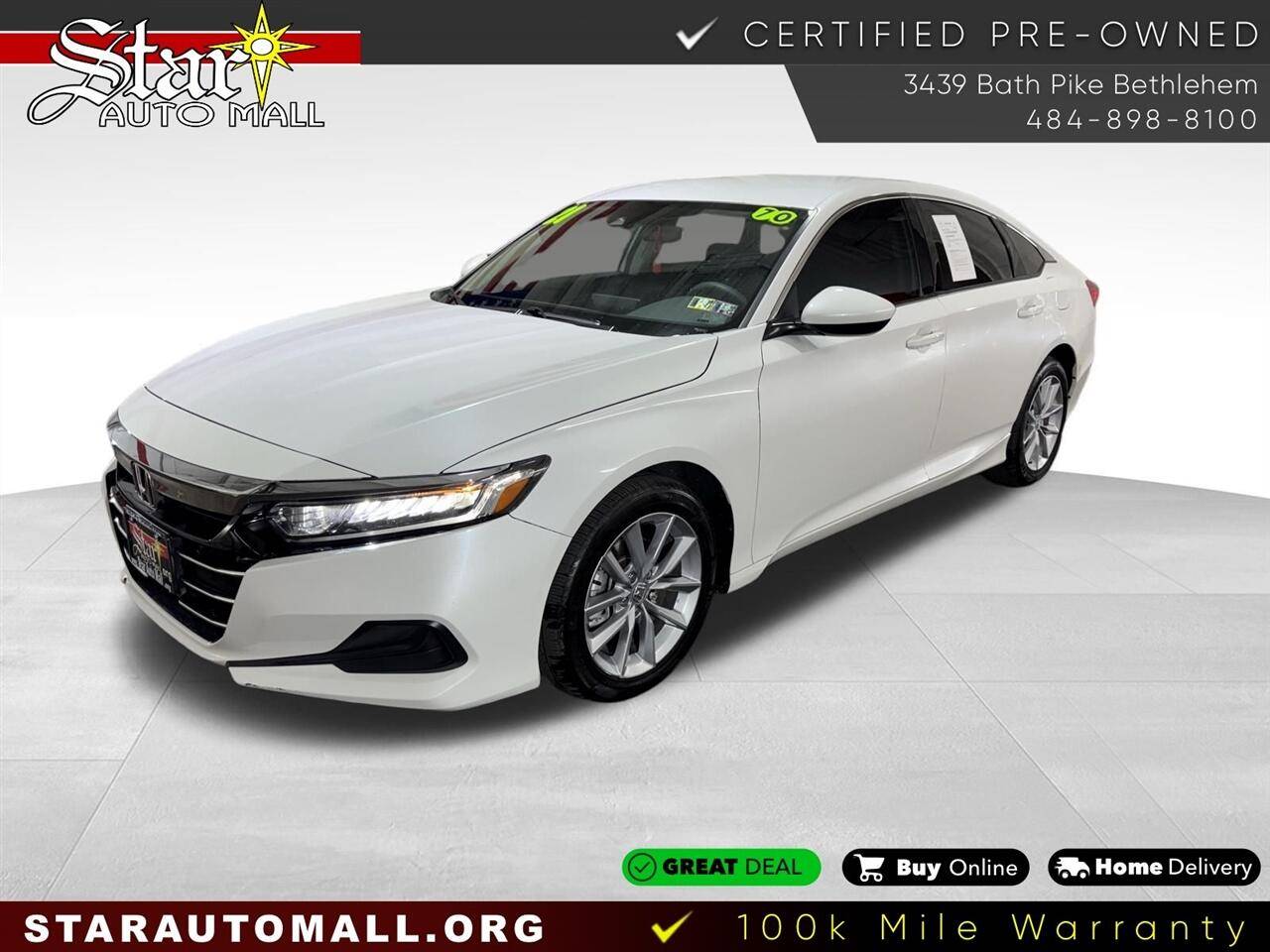 2021 Honda Accord LX — Sedan — 69,500 mi — Bethlehem, PA