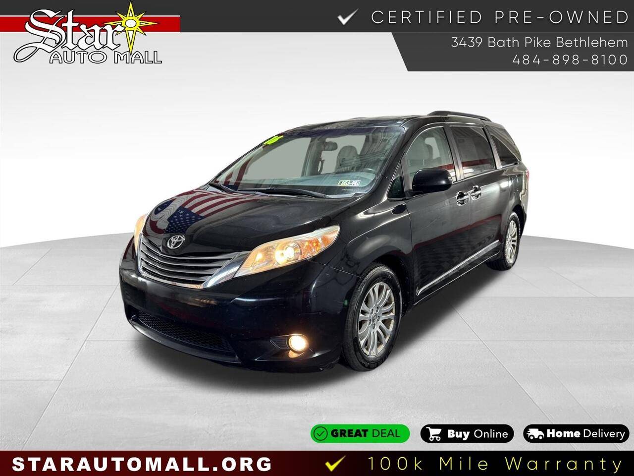 2016 Toyota Sienna XLE Premium — Minivan — 154,937 mi — Bethlehem, PA