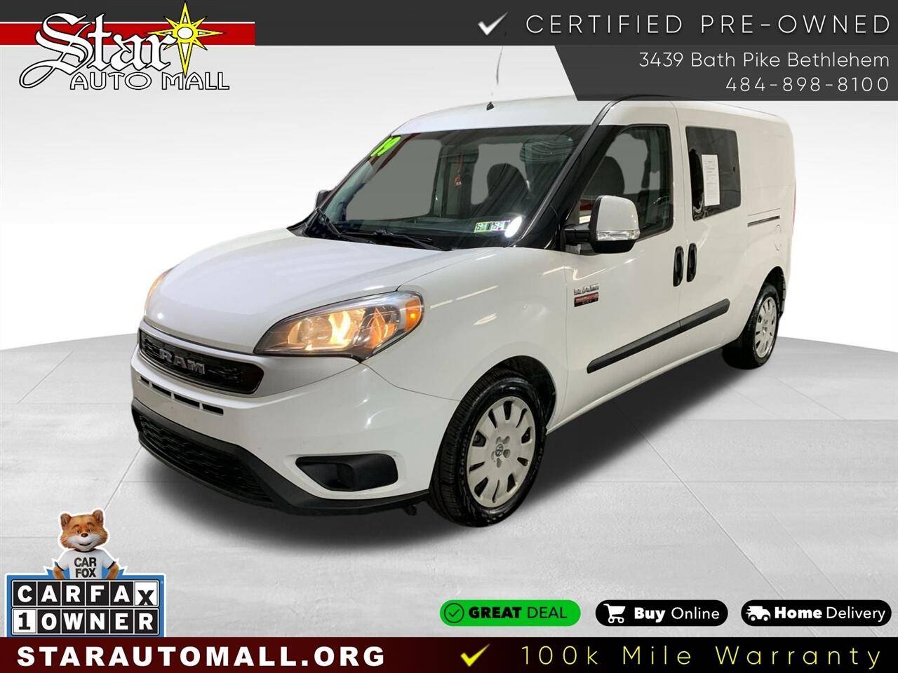 2019 Ram ProMaster City Cargo Van Tradesman SLT — Cargo Van — 110,168 mi — Bethlehem, PA