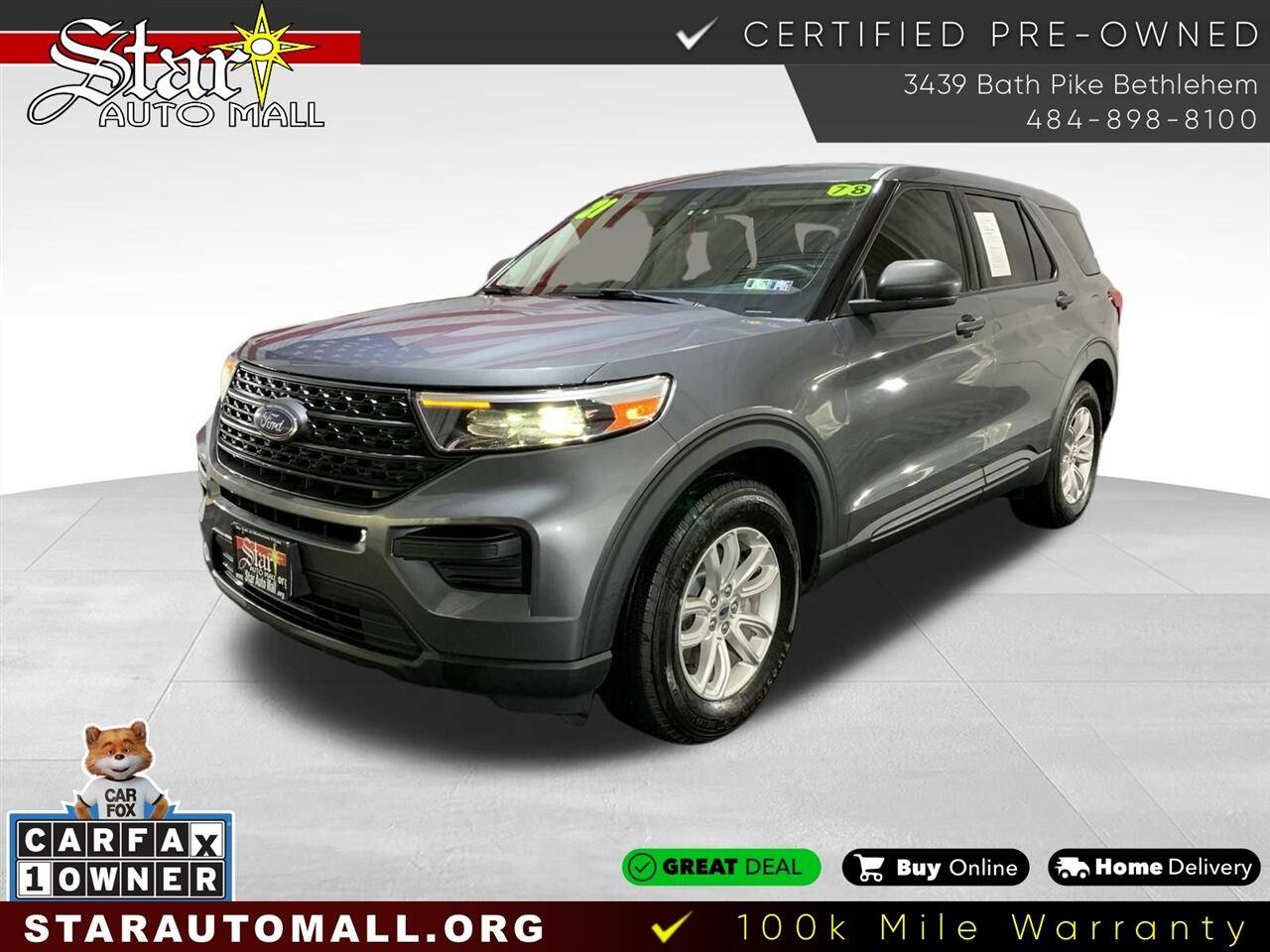 2021 Ford Explorer Base — SUV — 78,111 mi — Bethlehem, PA