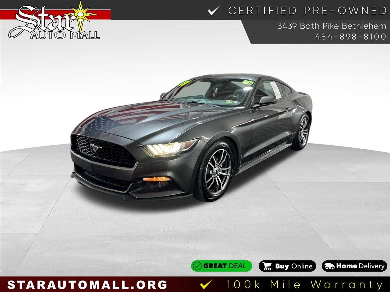 2017 Ford Mustang EcoBoost — Coupe — 75,452 mi — Bethlehem, PA