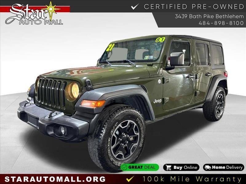 2021 Jeep Wrangler Sport S — SUV — 80,903 mi — Bethlehem, PA