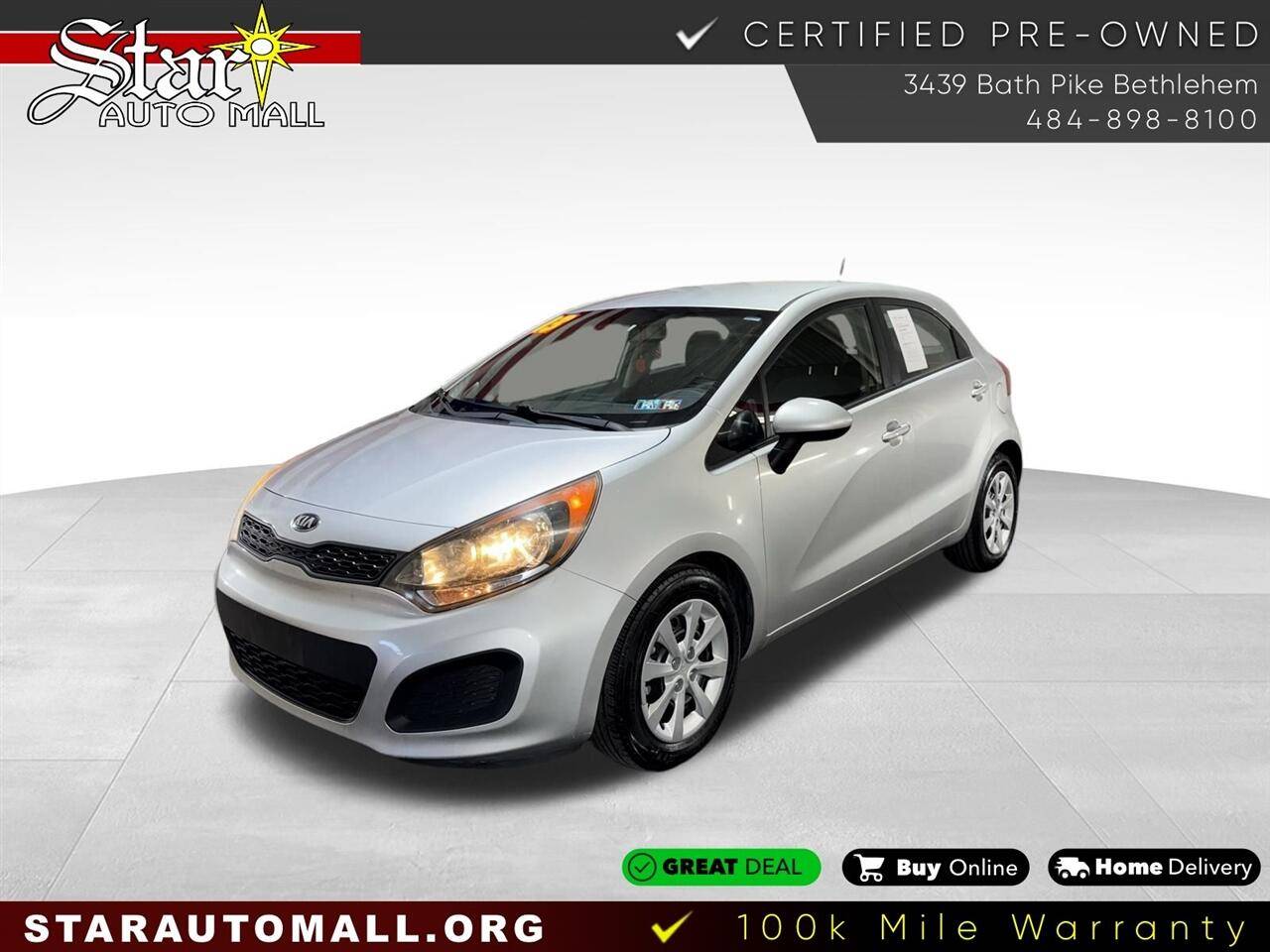 2013 Kia Rio LX — Hatchback — 102,814 mi — Bethlehem, PA