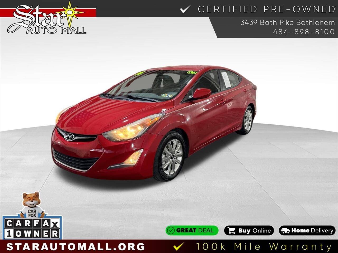 2014 Hyundai Elantra SE — Sedan — 81,676 mi — Bethlehem, PA