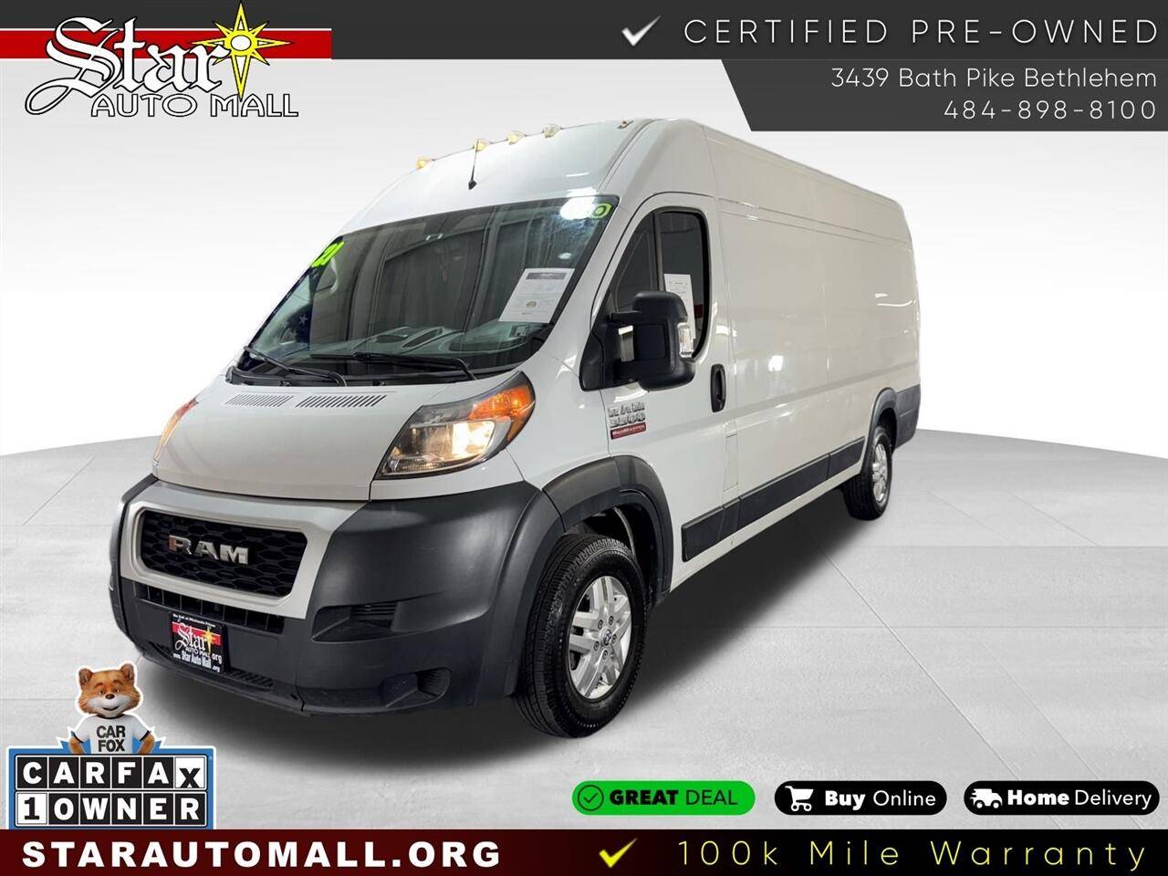 2021 Ram ProMaster Cargo Van 3500 — Cargo Van — 69,413 mi — Bethlehem, PA