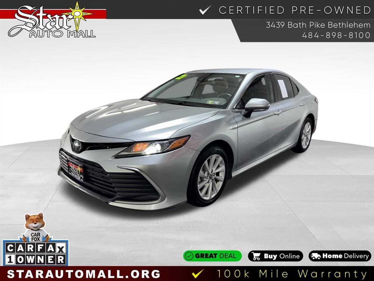 2021 Toyota Camry LE — Sedan — 107,260 mi — Bethlehem, PA