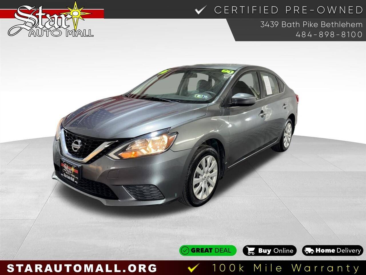 2016 Nissan Sentra S — Sedan — 71,497 mi — Bethlehem, PA