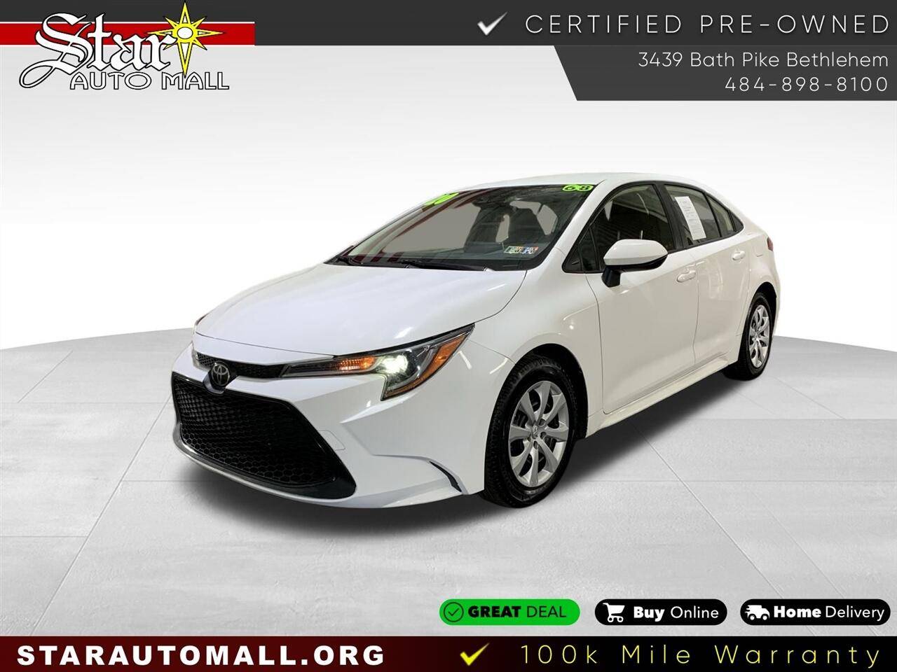 2020 Toyota Corolla LE — Sedan — 68,328 mi — Bethlehem, PA