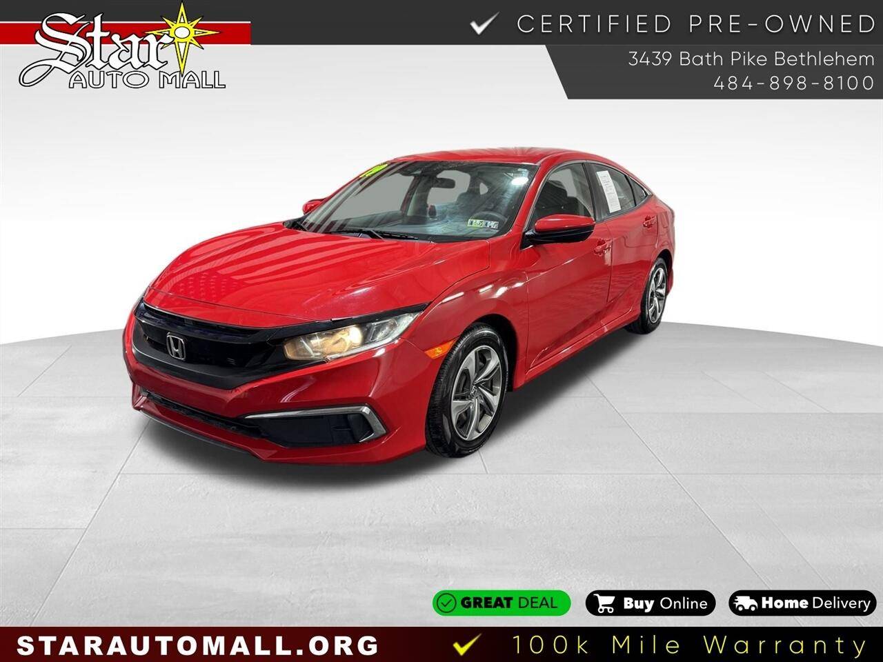 2019 Honda Civic LX — Sedan — 100,441 mi — Bethlehem, PA