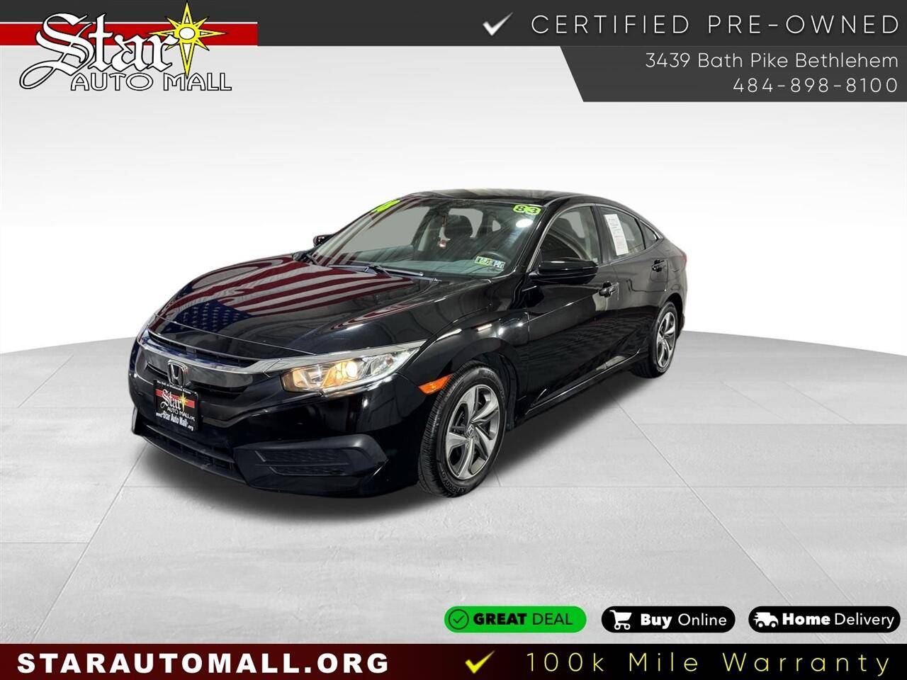 2018 Honda Civic LX — Sedan — 82,883 mi — Bethlehem, PA