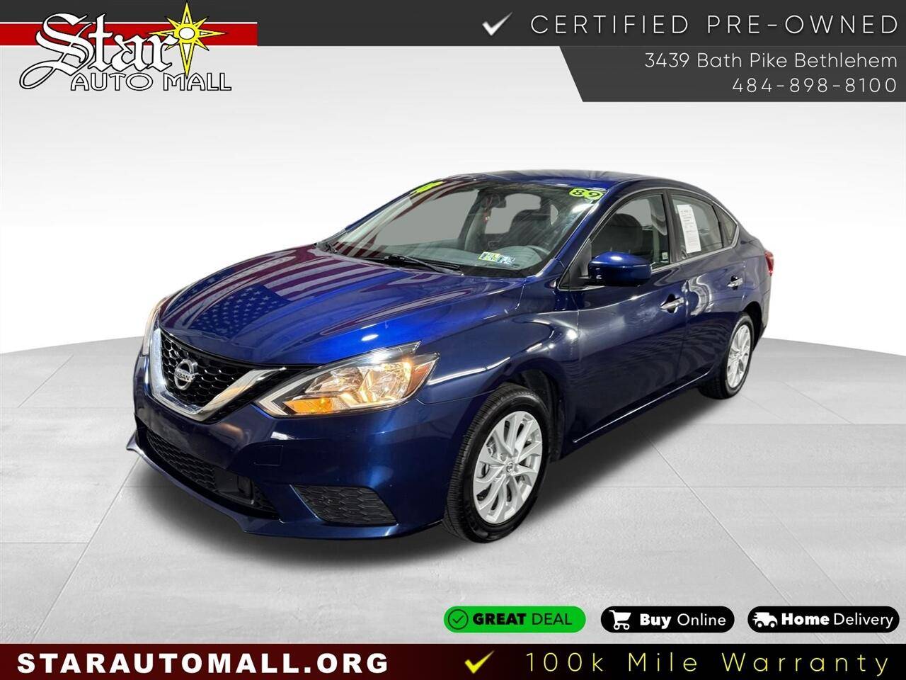 2018 Nissan Sentra SV — Sedan — 88,589 mi — Bethlehem, PA