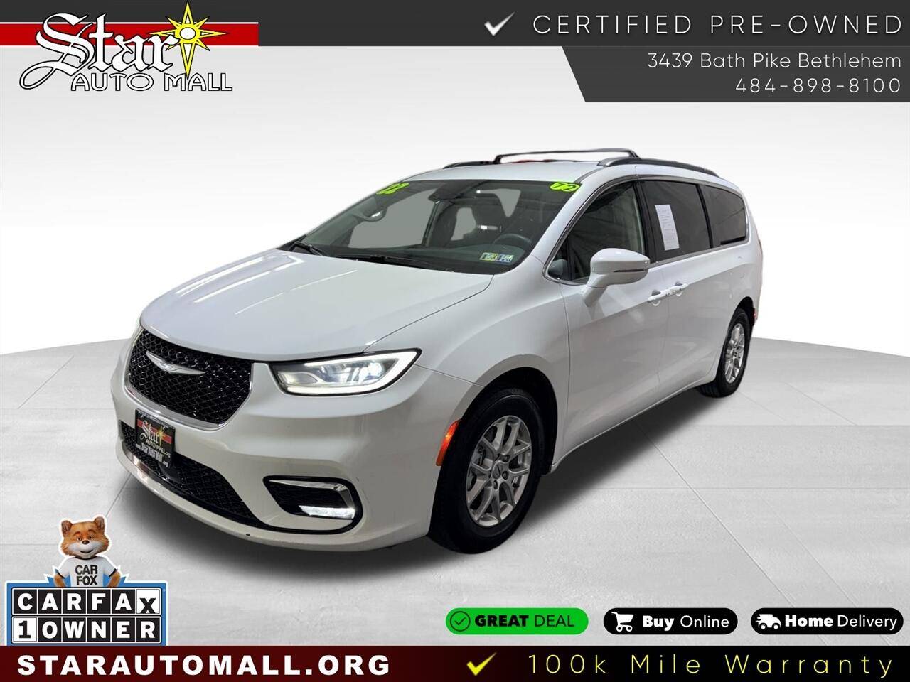 2022 Chrysler Pacifica Touring L — Minivan — 72,269 mi — Bethlehem, PA