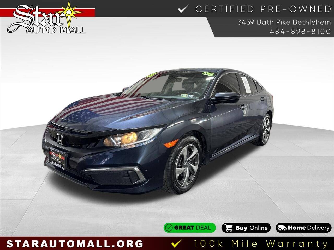 2021 Honda Civic LX — Sedan — 66,957 mi — Bethlehem, PA