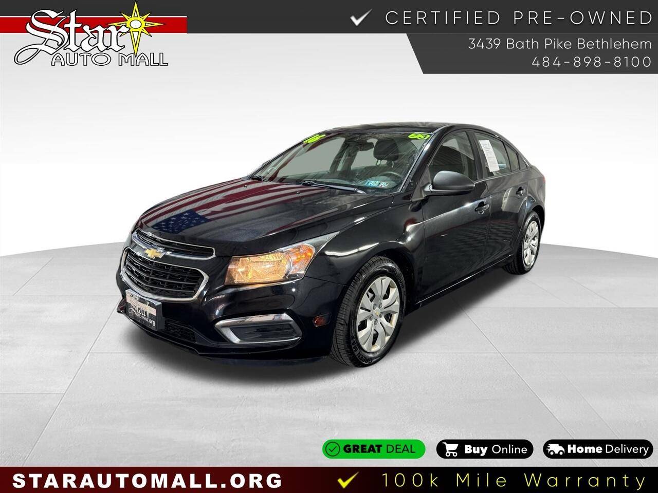 2016 Chevrolet Cruze Limited LS — Sedan — 72,955 mi — Bethlehem, PA