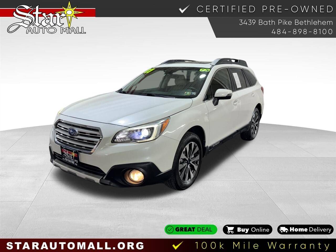 2017 Subaru Outback 2.5i Limited — SUV — 75,392 mi — Bethlehem, PA