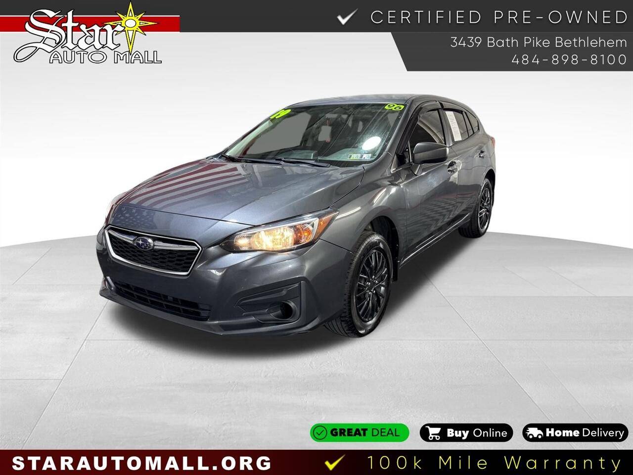 2019 Subaru Impreza 2.0i — Hatchback — 96,428 mi — Bethlehem, PA
