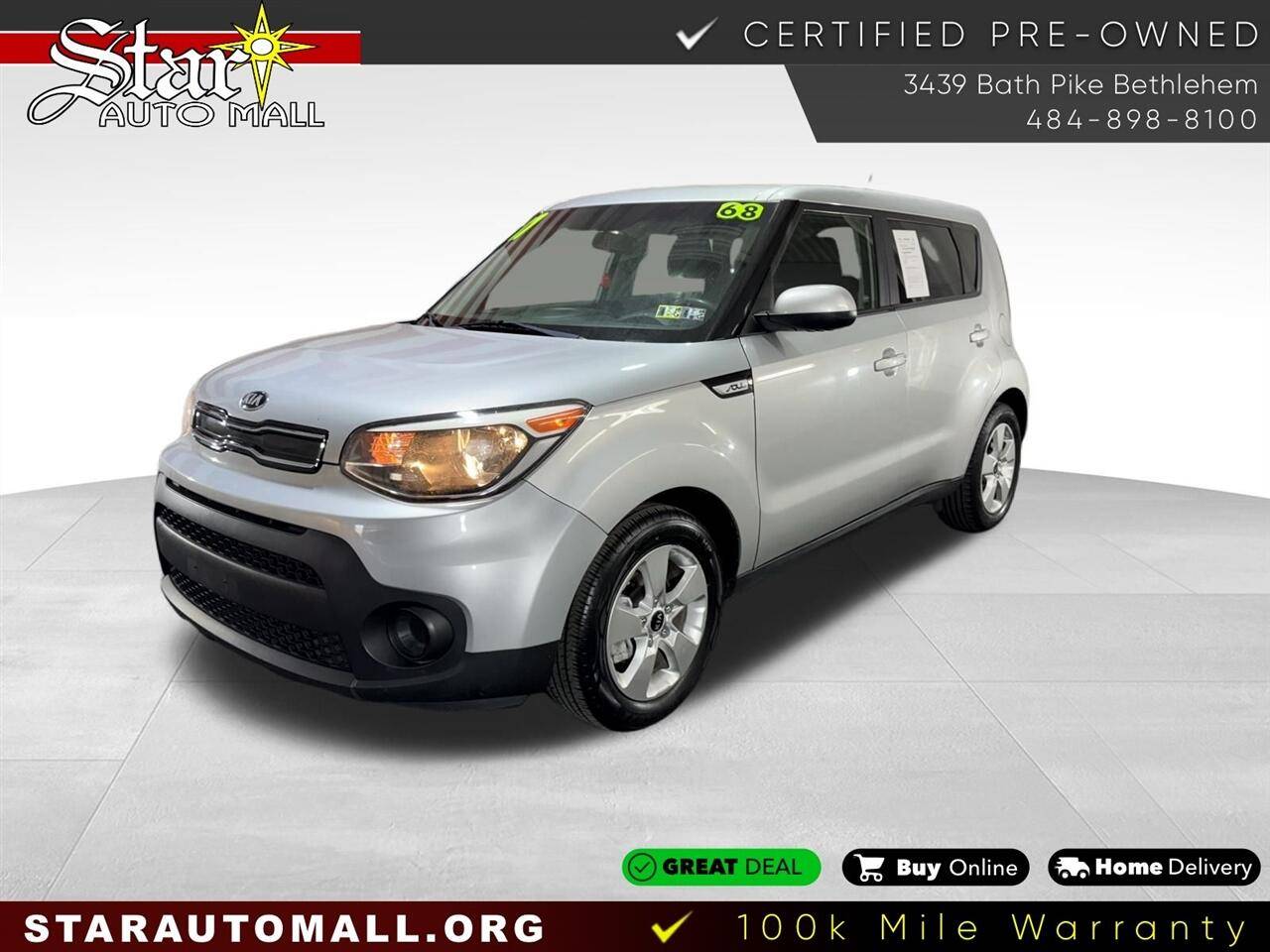 2017 Kia Soul Base — Hatchback — 68,455 mi — Bethlehem, PA
