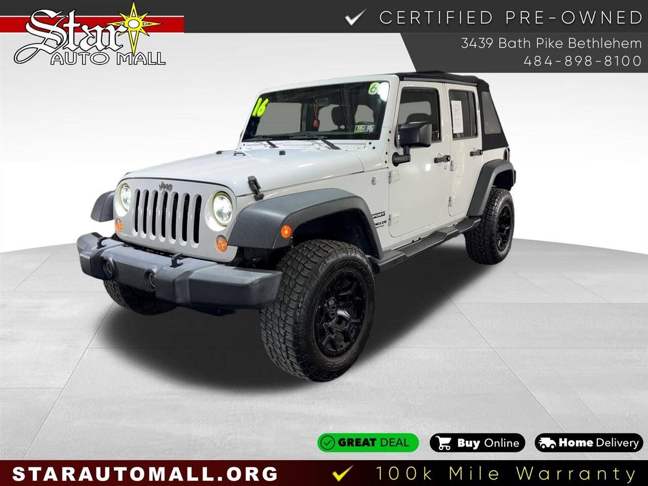 2016 Jeep Wrangler Sport — SUV — 65,271 mi — Bethlehem, PA