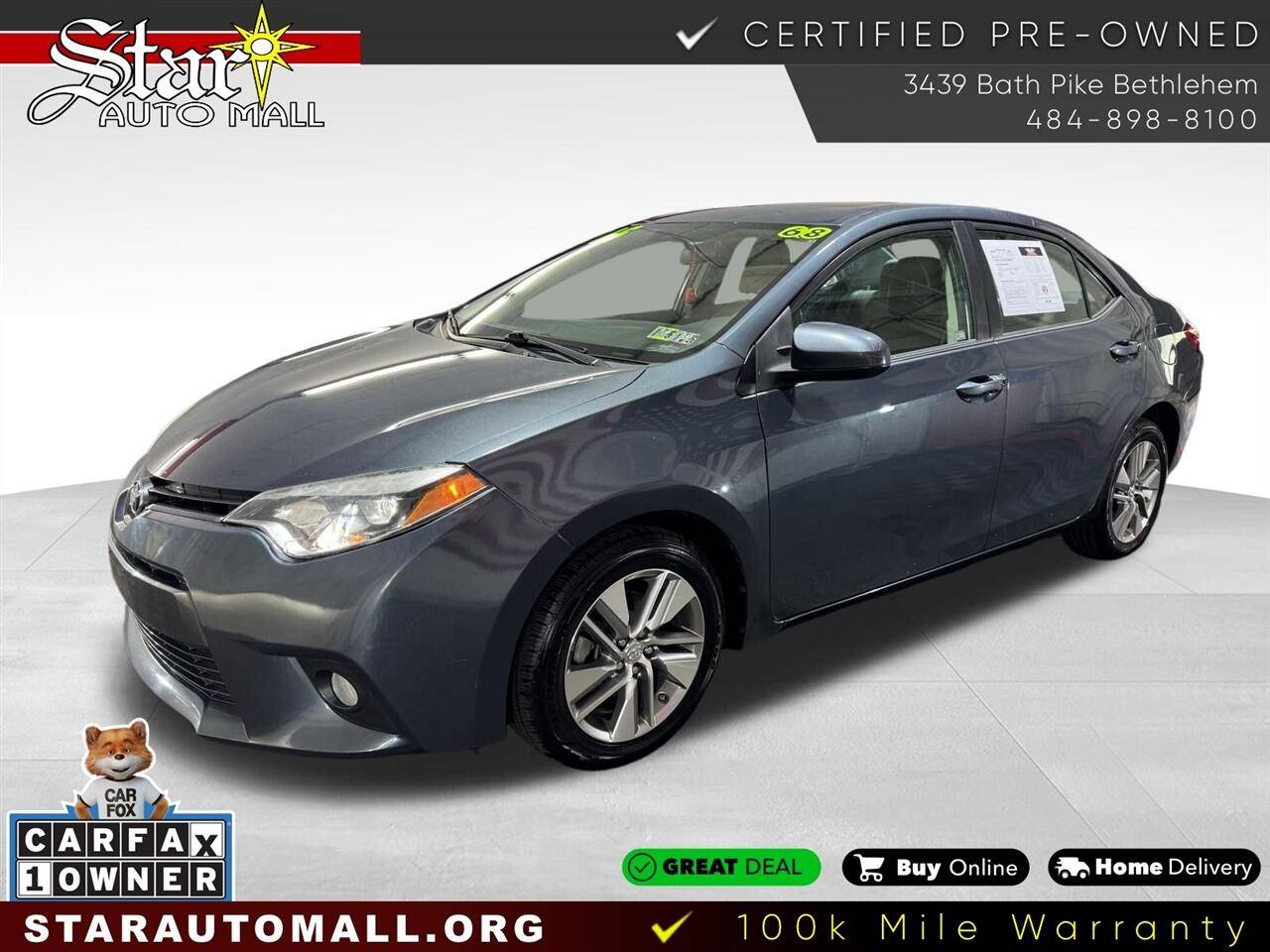 2015 Toyota Corolla LE Eco — Sedan — 68,359 mi — Bethlehem, PA