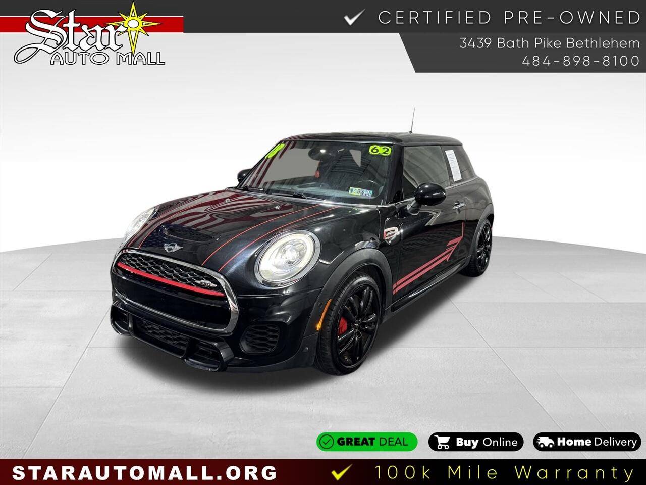 2018 MINI Hardtop John Cooper Works — Hatchback — 62,180 mi — Bethlehem, PA
