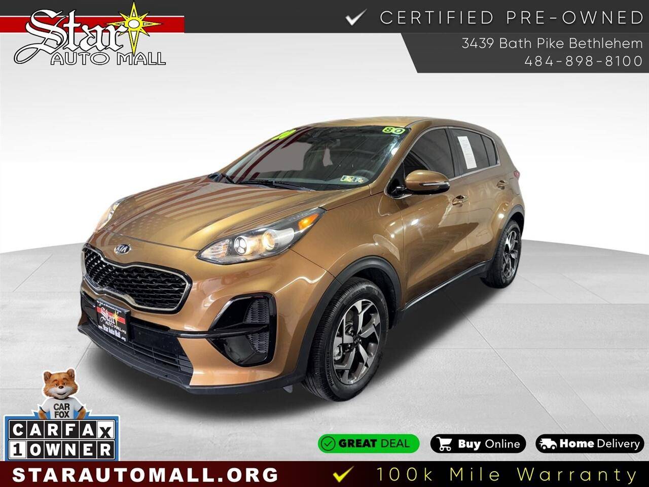 2020 Kia Sportage LX — SUV — 80,498 mi — Bethlehem, PA